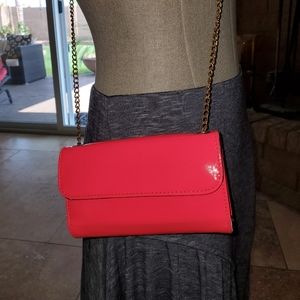 Fuchsia cross body wallet